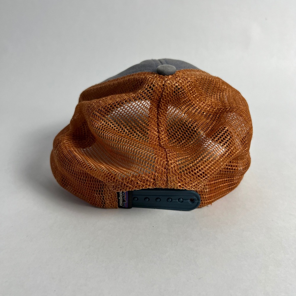 Patagonia Trucker Hat Men's OSFA Grey Orange Mesh Snapback Mountain Hiking - Picture 4 of 5